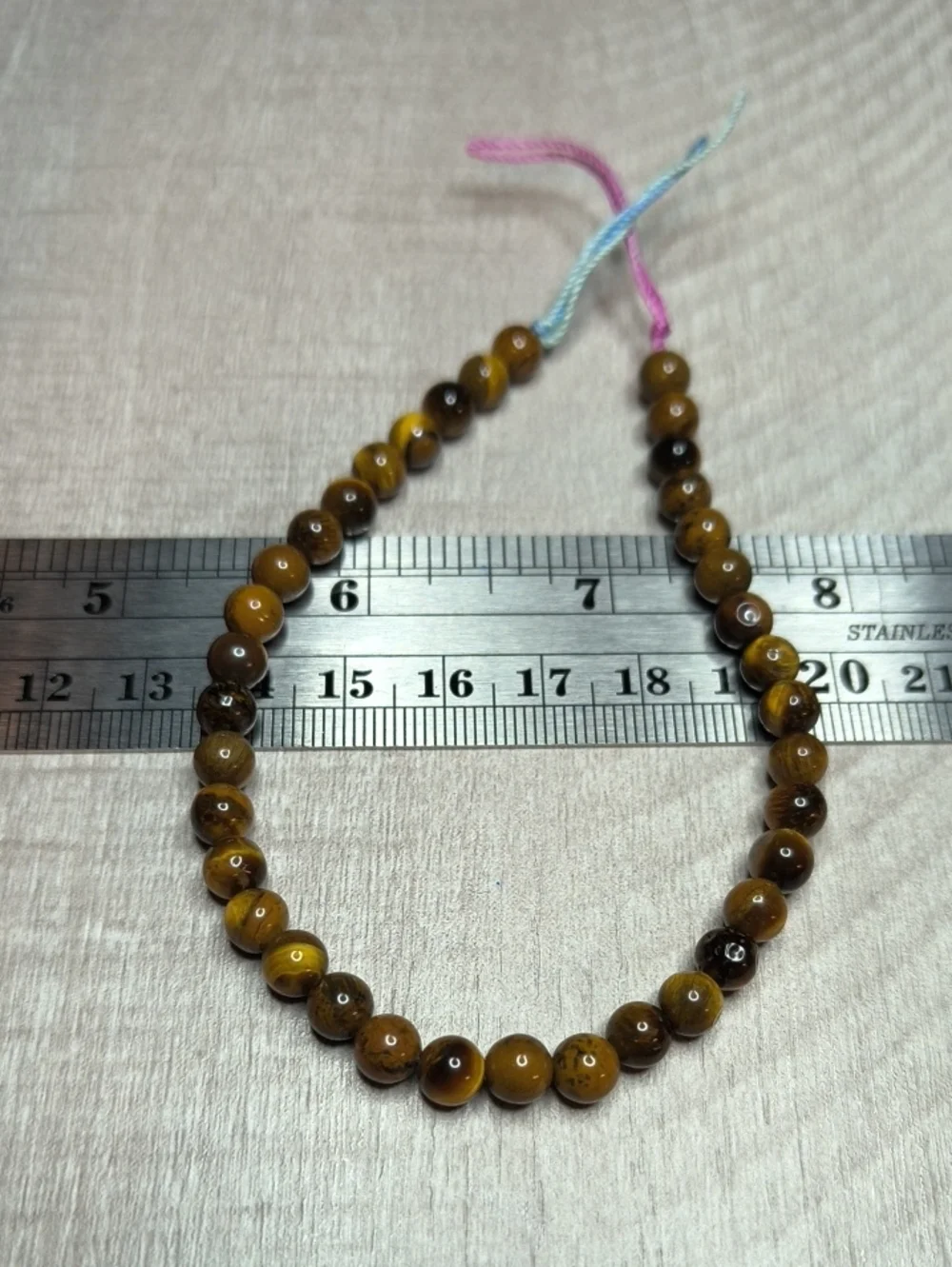 #3- 6mm Natural Tiger’s Eye 8-Inch Bead Strand